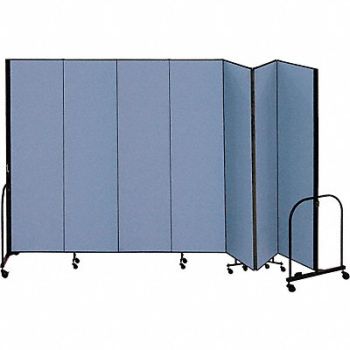 SCREENFLEX F1891 Partition 13 Ft 1 In W x6 Ft 8 In H Blue, 9LHY8
