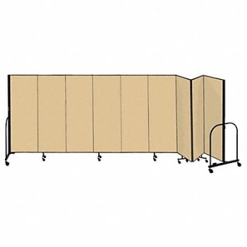 SCREENFLEX F1894 Partition 16 Ft 9 In W x 4 Ft H Beige, 8EV68