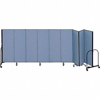 SCREENFLEX F1898 Partition 16 Ft 9 In W x Ft 4 In H Blue, 9AN05