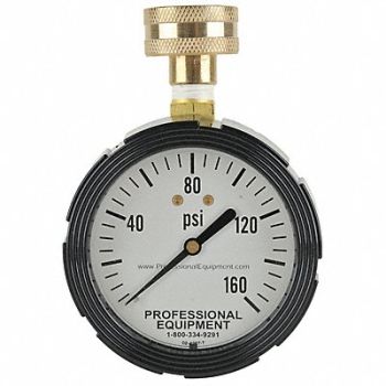 PROFESSIONAL EQUIPMENT Water Pressure Gauge Freeze Proof, 8EYU1