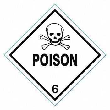 GRAINGER APPROVED DOT Container Label 4 Label W PK25, 9J406