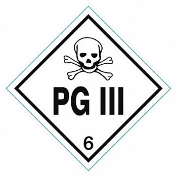 GRAINGER APPROVED DOT Container Label 4 Label W PK500, 9UJF3