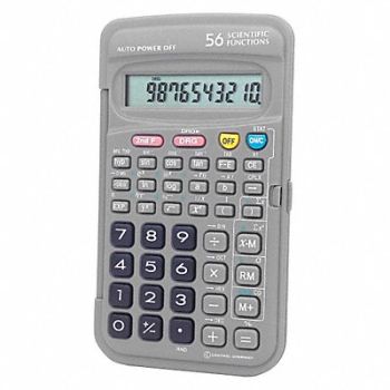 CONTROL COMPANY Scientific Calculator Portable 5 In., 8F331
