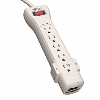 TRIPP LITE Datacom Surge Protector 7 Outlet Gry, 8F664
