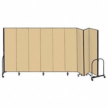 SCREENFLEX F1898 Partition 16 Ft 9 In Wx7 Ft 4 In H Beige, 8F773
