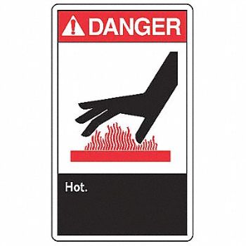 ACCUFORM Safety Label 3 1/2 inx5 in Vinyl PK5, 8F935