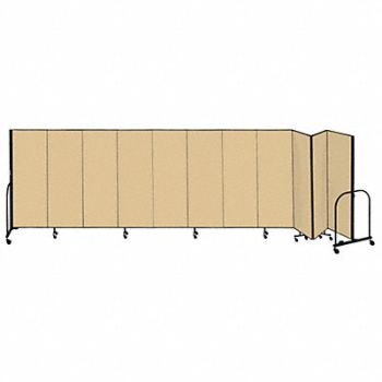 SCREENFLEX F1902 Partition 20 Ft 5 In W x 6 Ft H Beige, 8F950