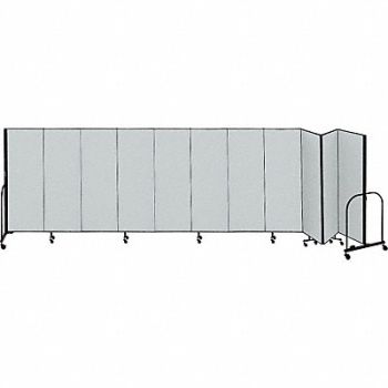 SCREENFLEX F1902 Partition 20 Ft 5 In W x 6 Ft H Gray, 8F951