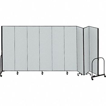 SCREENFLEX F1897 Partition 16 Ft 9 In W x6 Ft 8 In H Gray, 8YLH8
