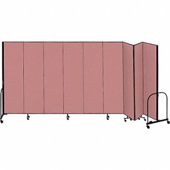 SCREENFLEX F1899 Partition 16 Ft 9 In W x 8 Ft H Mauve, 8FA96
