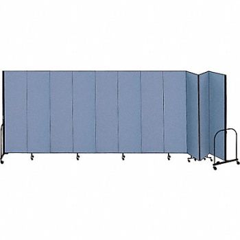 SCREENFLEX F1903 Partition 20 Ft 5 In W x6 Ft 8 In H Blue, 8FA97