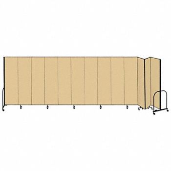 SCREENFLEX F1910 Partition 24 Ft 1 In Wx7 Ft 4 In H Beige, 8FAV3