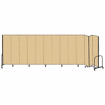 SCREENFLEX F1911 Partition 24 Ft 1 In W x 8 Ft H Beige, 8FAV5