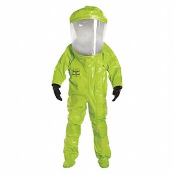 DUPONT Encapsulated Suit 2XL Lime Yellow, 8FCT4