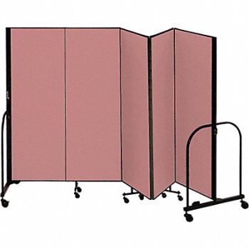 SCREENFLEX F1885 Partition 9 Ft 5 In W x6 Ft 8 In H Mauve, 9AMH6