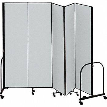 SCREENFLEX F1883 Partition 9 Ft 5 In W x 5 Ft H Gray, 9W407