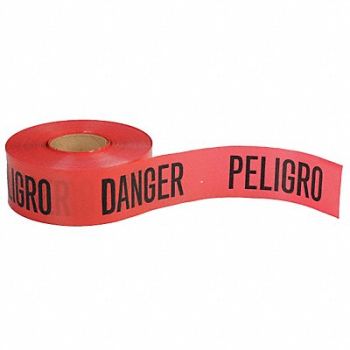 HARRIS INDUSTRIES Barricade Tape Red/Black 1000 ft x 3 In, 8FGT6