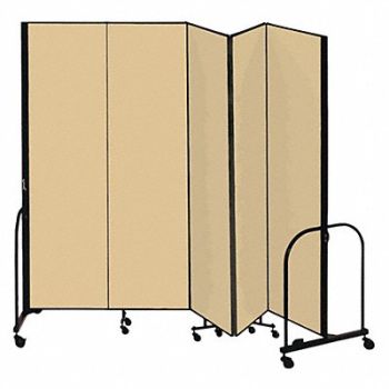 SCREENFLEX F1887 Partition 9 Ft 5 In W x 8 Ft H Beige, 8FGT9