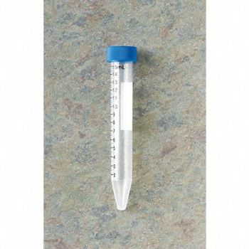 GRAINGER APPROVED Centrifuge Tube 15mL Sterile PP PK500, 8FYE3