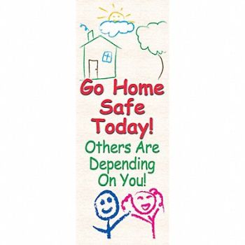 ACCUFORM Safety Banner 74in x 28in Poly Sheeting, 8FZJ1