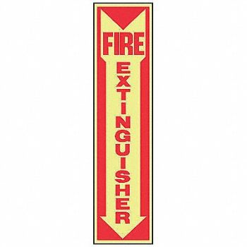 ACCUFORM Fire Extinguisher Sign 18X4 R/YEL, 772F66