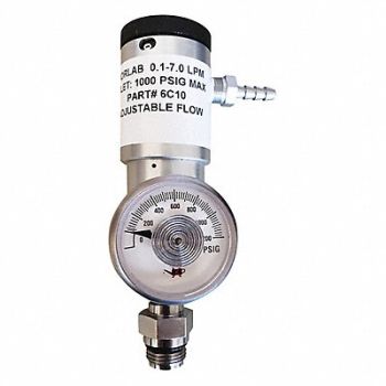 GRAINGER APPROVED Gas Regulator 0.1 to 7Lpm, 8G033