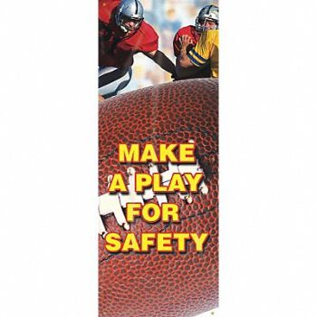 ACCUFORM Safety Banner 74in x 28in Poly Sheeting, 8GF61