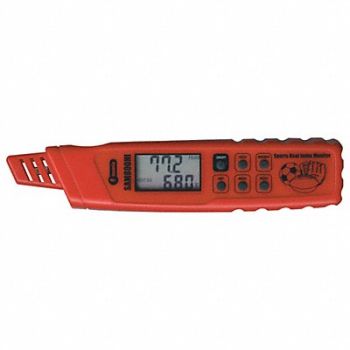 GENERAL Digital Pckt Heat Index Monitor 0-100Pct, 8GLU1