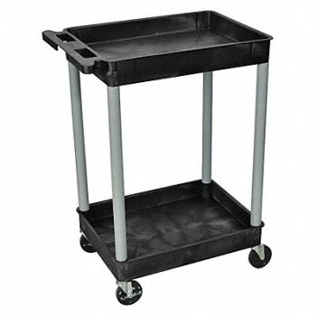 GRAINGER APPROVED Utility Cart 300 lb Load Cap. 2 Shelves, 8GPD2