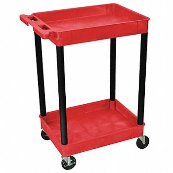 GRAINGER APPROVED Utility Cart 300 lb Cap. PE 2 Shelves, 8GRU6