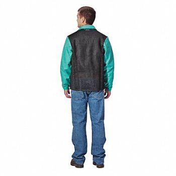 KAREWEAR FR Welding Jacket Green Cane Back M, 9AZ57