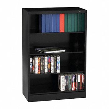 TENNSCO Bookcase Welded 4 Shelf Black, 8GZX0