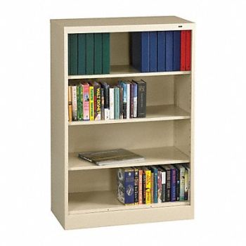 TENNSCO Bookcase 4 Shelf Putty, 8H545