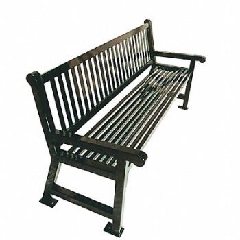 ULTRASITE Outdoor Bench 72 in L 36 in H BRWN, 9TKZ2