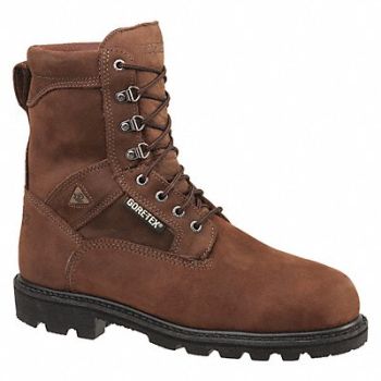 ROCKY 8 Work Boot 9 Medium Brown Steel PR, 9JVT8