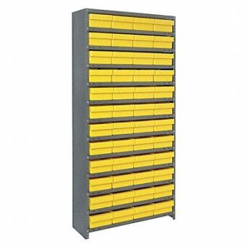 QUANTUM STORAGE SYSTEMS E6888 Enclosed Bin Shlvng 18x75x36in Yellow, 8LTM7