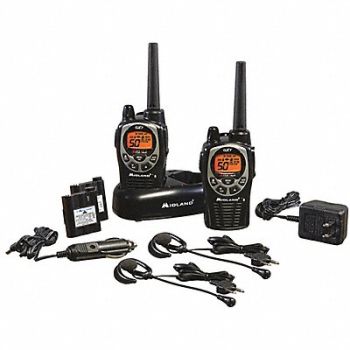 MIDLAND Portable Two Way Radios 6W 50 Ch PR, 8MNC9