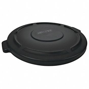 RUBBERMAID COMMERCIAL PRODUCTS D1935 Trash Can Top Flat Snap-On Closure Black, 8MYV6