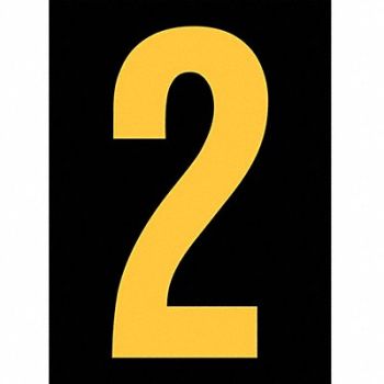 STRANCO INC Reflective Number Label 2 2-1/2in H PK25, 8N510