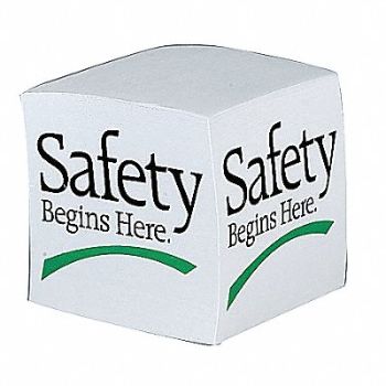 QUALITY RESOURCE GROUP Slogan Memo Cube Safety Begins Here, 8NCP7