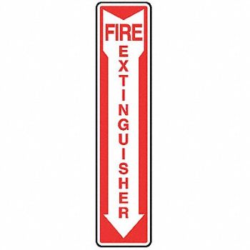 ACCUFORM Fire Extinguisher Sign 18X4 R/WHT, 773A65