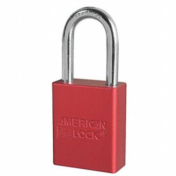 AMERICAN LOCK E7786 Lockout Padlock KA Red 1-7/8 H PK6, 9L747