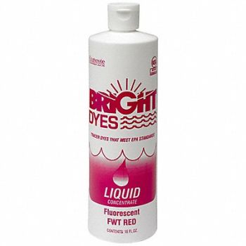 BRIGHT DYES Dye Tracer Liquid Red 1 Pint, 8NDU0