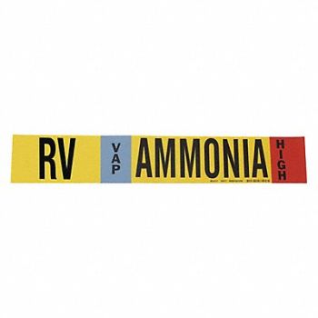 BRADY Pipe Marker Ammonia 2 1/4 in H 14 in W, 8TNV0