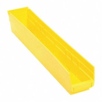 QUANTUM STORAGE SYSTEMS F0621 Shelf Bin Yellow Polypropylene 4 in, 8NEH9