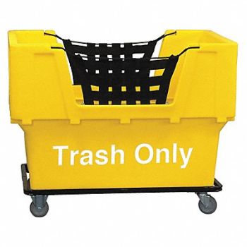 GRAINGER APPROVED Cube Truck LLDPE Yellow 23.0 cu ft., 8NEJ6