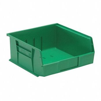 QUANTUM STORAGE SYSTEMS F0603 Hang and Stack Bin Green PP 5 in, 8NEK1
