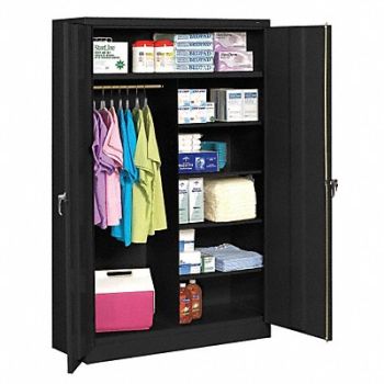 TENNSCO Combination Storage Cabinet 78x48 Black, 204K20
