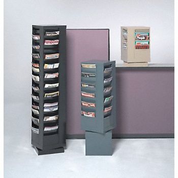 DURHAM MFG Literature Rack Gray 20 Compartments, 9DTV6