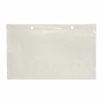 QUANTUM STORAGE SYSTEMS Label Holder Clear Transparent Pocket, 8NGP0